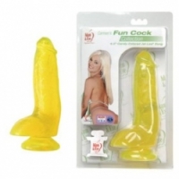 Фаллоимитатор Дилдо желтый fun cock 6,5in jel-lee® 1484156 cd ts