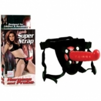 Фаллоимитатор Трусики с красной насадкой super strap 2667-11 bx se