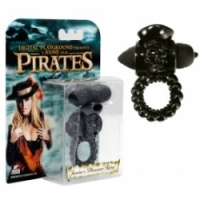 Виброкольцо Пиратское черное колечко janine`s black pleasure ring-0012