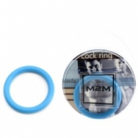 Виброкольцо Нитриловое эрекционное голубое кольцо d=40 мм m2m1211sb