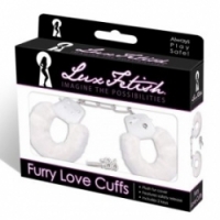 Набор Белые меховые наручники lux fetish cuffs-06wht